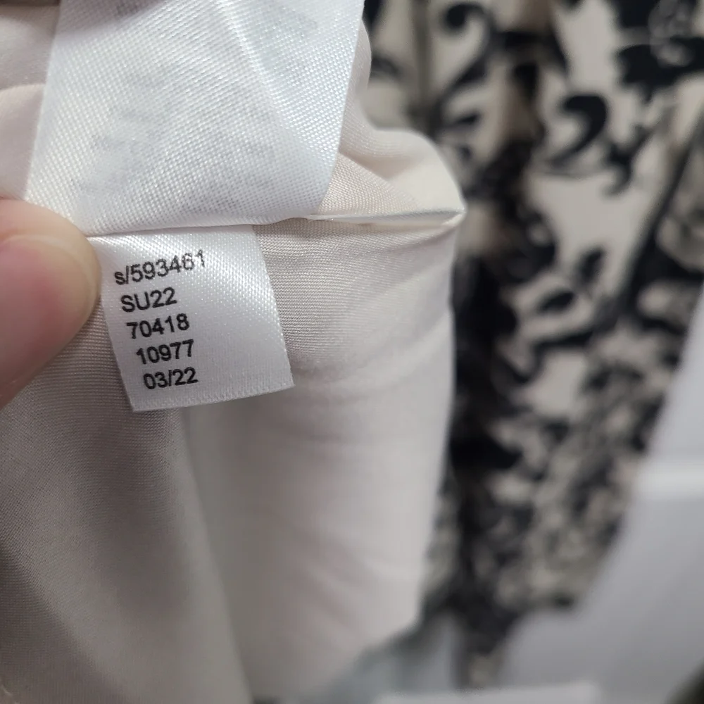 Ann Taylor Monochrome Floral‎ Sleeveless Midi Dress 8P